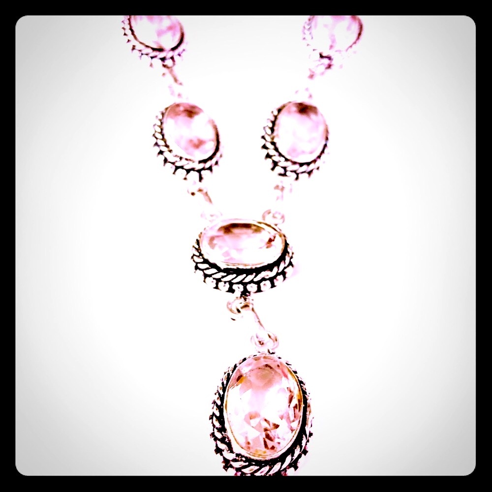 S.S. Light Pink Y Necklace 18.5”